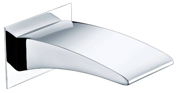 004BS Waterfall Silver Bath Spout - Image 2