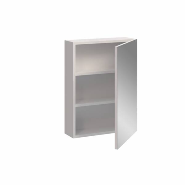 450 x 600mm White Stylo Bathroom Cabinet With Mirror Door - Image 2