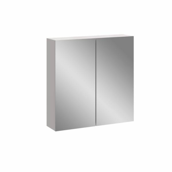 600 x 600mm White Stylo Bathroom Cabinet With Mirror Doors