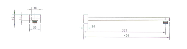 Square Bath Spout - Image 2
