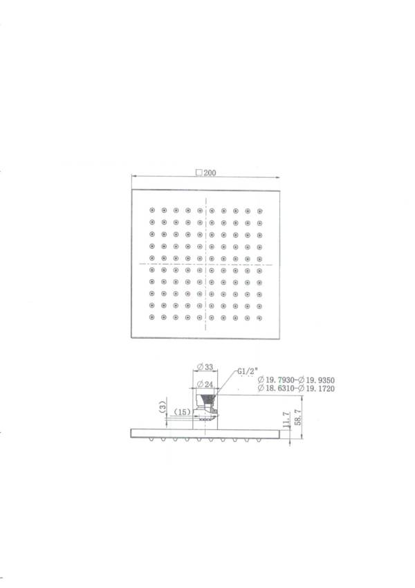 Square Shower Head - Image 3
