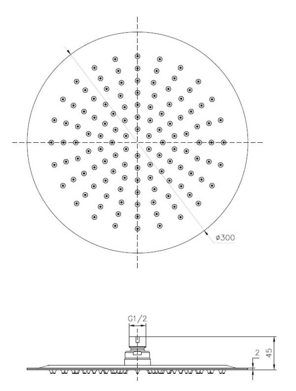 Round Shower Head 1009 - Image 3