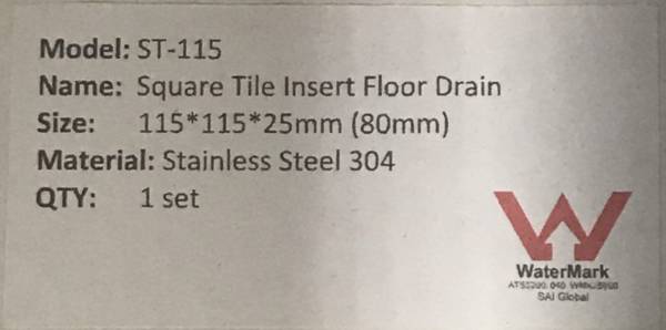 Shower tile waste 115x115 - Image 3